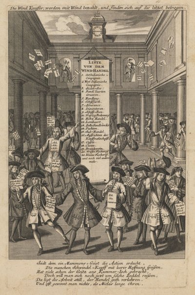 Vindhandlare släpper pengar..., ca 1720 av Schmid