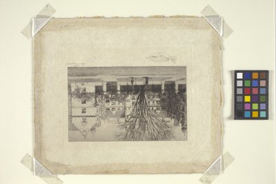 イェール大学キャンパスの建物 (エッチング) スウェーデン語 av School American