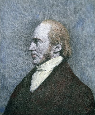 Aaron Burr (1756-1836) (färgad gravyr) av School American