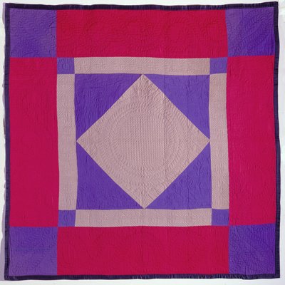 Amish Quilt, sent 1800-tal-tidigt 1900-tal (ull, bomull och quiltning) av School American