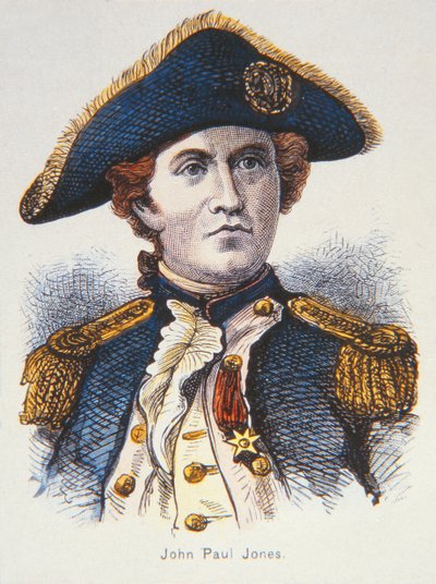 John Paul Jones (lito i färg) av School American
