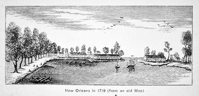 New Orleans 1719 (litho) av School American