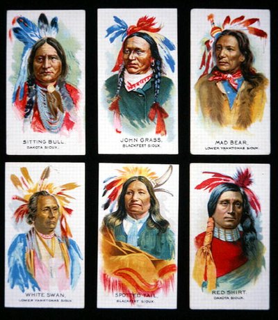 Sex anmärkningsvärda Sioux-ledare (lito i färg) av School American