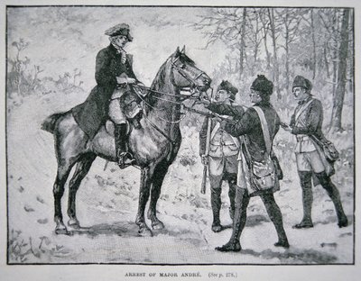 Fångandet av major John Andre (litho) av School American