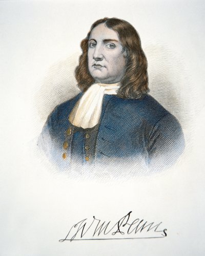 William Penn (färg litho) av School American