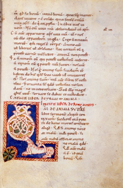 Gamla testamentets miniatyrsida. 1200-talet. karolinska var. Trivulziana bibliotek, Milano. av School Carolingian