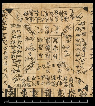 Almanacka för AD 978, Dunhuang Mogao, Kina, c.978 (bläck på papper) av School Chinese