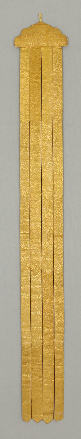 Banderole/tempelupphängning, ca 1700-talet (silkebrokad) av School Chinese
