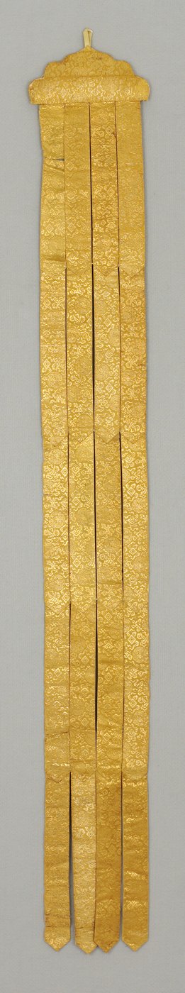Banderole/tempelupphängning, ca 1700-talet (silkebrokad) av School Chinese