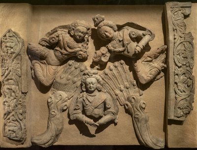 Basrelief som illustrerar Buddhas tidigare liv: Vishvantara Jataka. Kina, Xinjiang. Slutet av 6:e början av 700-talet. av School Chinese
