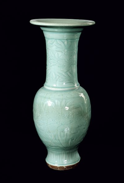 Celadon glaserad vas, Yuan Dynasty (1260-1368) (keramik) av School Chinese