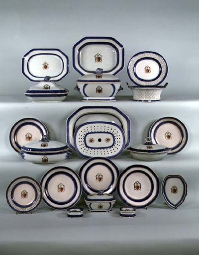 Kinesisk exportservis, ca 1790 (keramik) av School Chinese