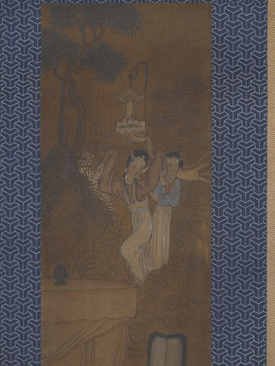 Fem kvinnor i en procession (bläck och färg på siden) av School Chinese