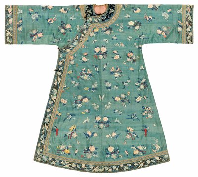 Jadeslipad Kesi damrock, mitten av 1800-talet (textil) av School Chinese