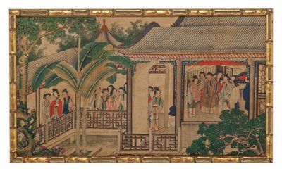 En av tjugofyra scener från Dream of the Red Chamber av School Chinese