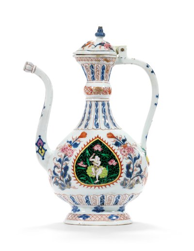 Rose-Imari ewer och lock för Mellanösternmarknaden, andra kvartalet av 1700-talet (keramik) av School Chinese