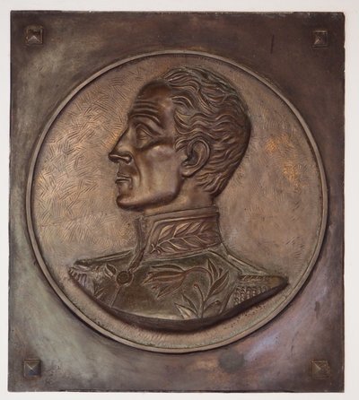Simon Bolivar, basrelief av School Colombian