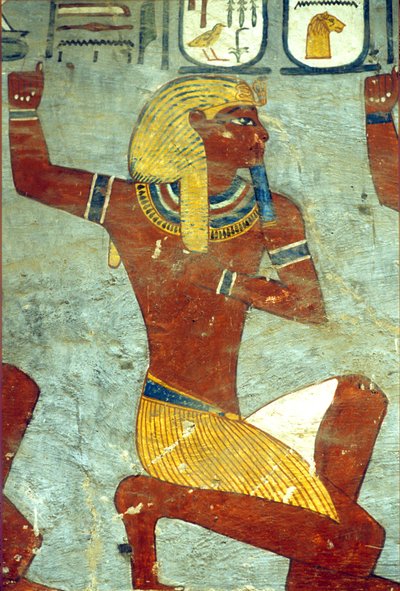 Forntida Egypten, Målning, Rameses I:s grav, Thebe av School Egyptian