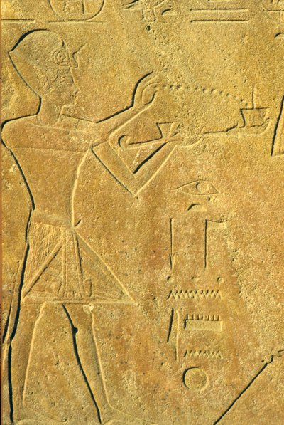 Forntida Egypten, Väggristning, Karnak/Luxor, Hatshepsut erbjuder rökelse av School Egyptian
