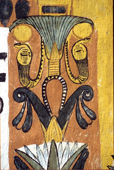 Forntida Egypten, Väggmålning Sennedjems grav, Deir el Medina, Thebe, Adelns grav av School Egyptian