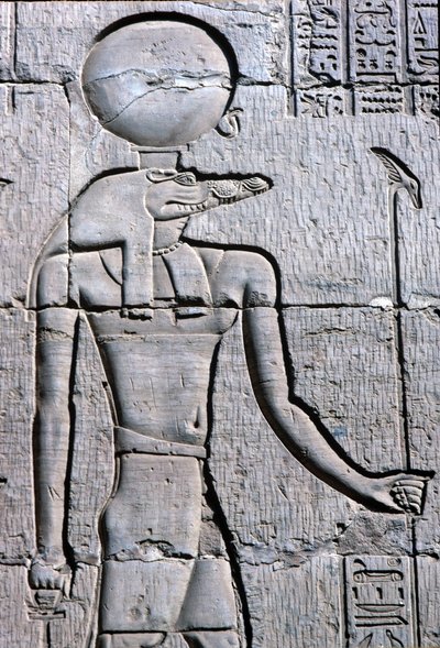 Forntida Egypten, Väggmålning/ristning, Sebek bär en ankh av School Egyptian
