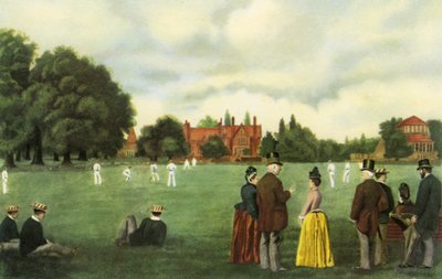 Big Side Cricket, Rugby School, England, från "English Public Schools" av Rex Warner av School English