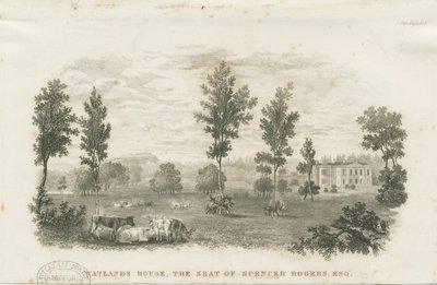 Burslem - Watlands House: gravyr och [?1800-talet] (tryck) av School English