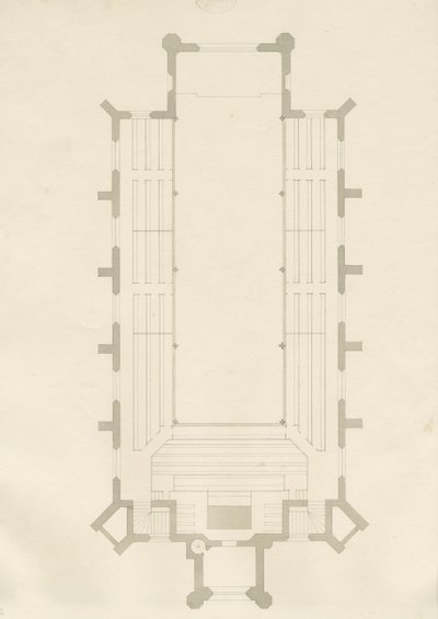 Burton-upon-Trent - Holy Trinity Church: teckning, nd [?1820-talet] (teckning) av School English