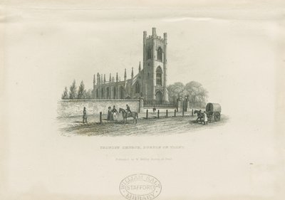 Burton-upon-Trent - Holy Trinity Church: stålstick och [1800-talet] (tryck) av School English