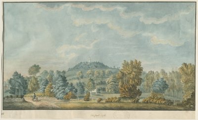 Castle Church - Castle Hill: akvarellmålning och [1700-talet] (målning) av School English