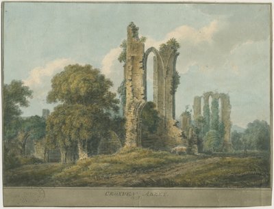 Croxden Abbey: akvarellmålning av School English