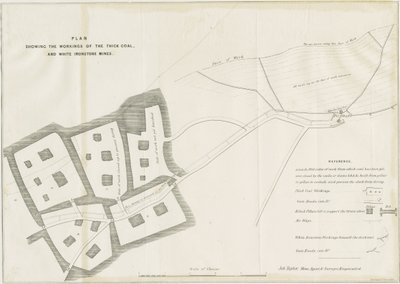 Dudley - Mine-workings: litografi och [?1800-talet] (tryck) av School English