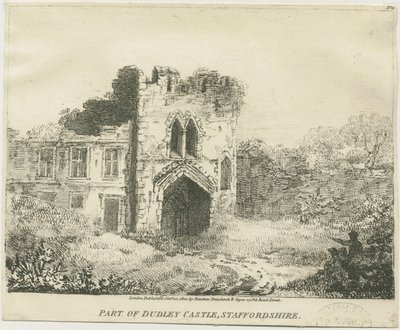Dudley Castle - The Gatehouse: litografi, nd [c 1801] (tryck) av School English