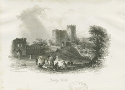 Dudley Castle - The Keep: stålgravyr (vinjeterad), nd [c 1841] (tryck) av School English