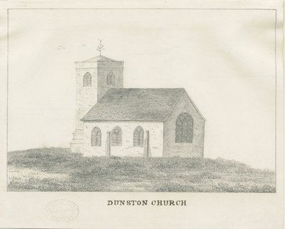 Dunston Church: blyertsteckning, nd [?1800-talet] (teckning) av School English
