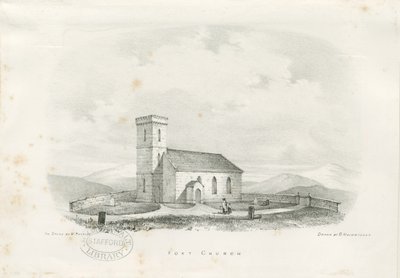 Foxt Church: litografi, nd [c 1840] (tryck) av School English