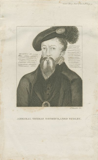 Hill Ridware - Porträtt av amiral Thomas Seymore, Lord Sudley: gravyr, nd [c 1805] (tryck) av School English