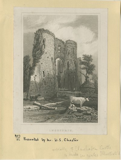 Ingestre - Slott: stålstick, och [?1800-talet] (tryck) av School English