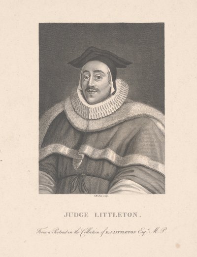 Domare Littleton, graverad av C. M. Dien (gravyr) av School English