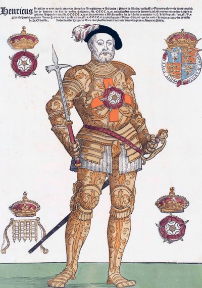 Kung Henrik VIII av England (tryck) av School English