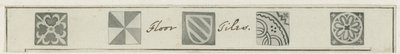 Mavesyn Ridware - Golvplattor i Mavesyn bårhuskapell: sepiateckning, nd [?sent 1700-tal] (ritning) av School English
