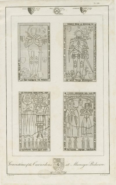 Mavesyn Ridware - Gravestones of the Carwardens: gravyr, nd [sent 18th cent] (tryck) av School English