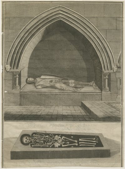 Mavesyn Ridware - Hugo Mavesyns grav: gravyr, nd [?1700-tal] (tryck) av School English