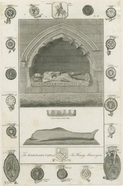 Mavesyn Ridware - Tomb of Sir Henry Mavesyn: gravyr av School English