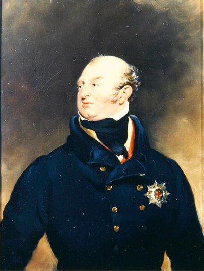 Porträtt av Frederick Augustus (1763-1827) hertig av York och Albany (olja på duk) av School English