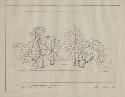 Uttoxeter - "Tumulus vid slutet av Uttoxeter Race Course": arkitektoniskt tryck av School English