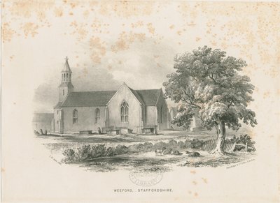 Weeford Church: litografi av School English