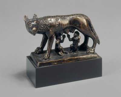 Romulus och Remus diade av en varg av School Florentine