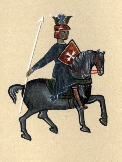 En trubadur från medeltiden, illustration från 