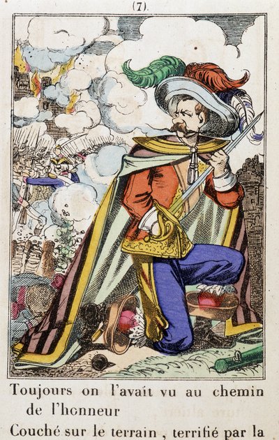 Kapten Fracasse - Bild av Epinal "" Vi hade alltid sett honom på väg mot hedern..."" roman av Theophile Gautier (1811-1872) av School French